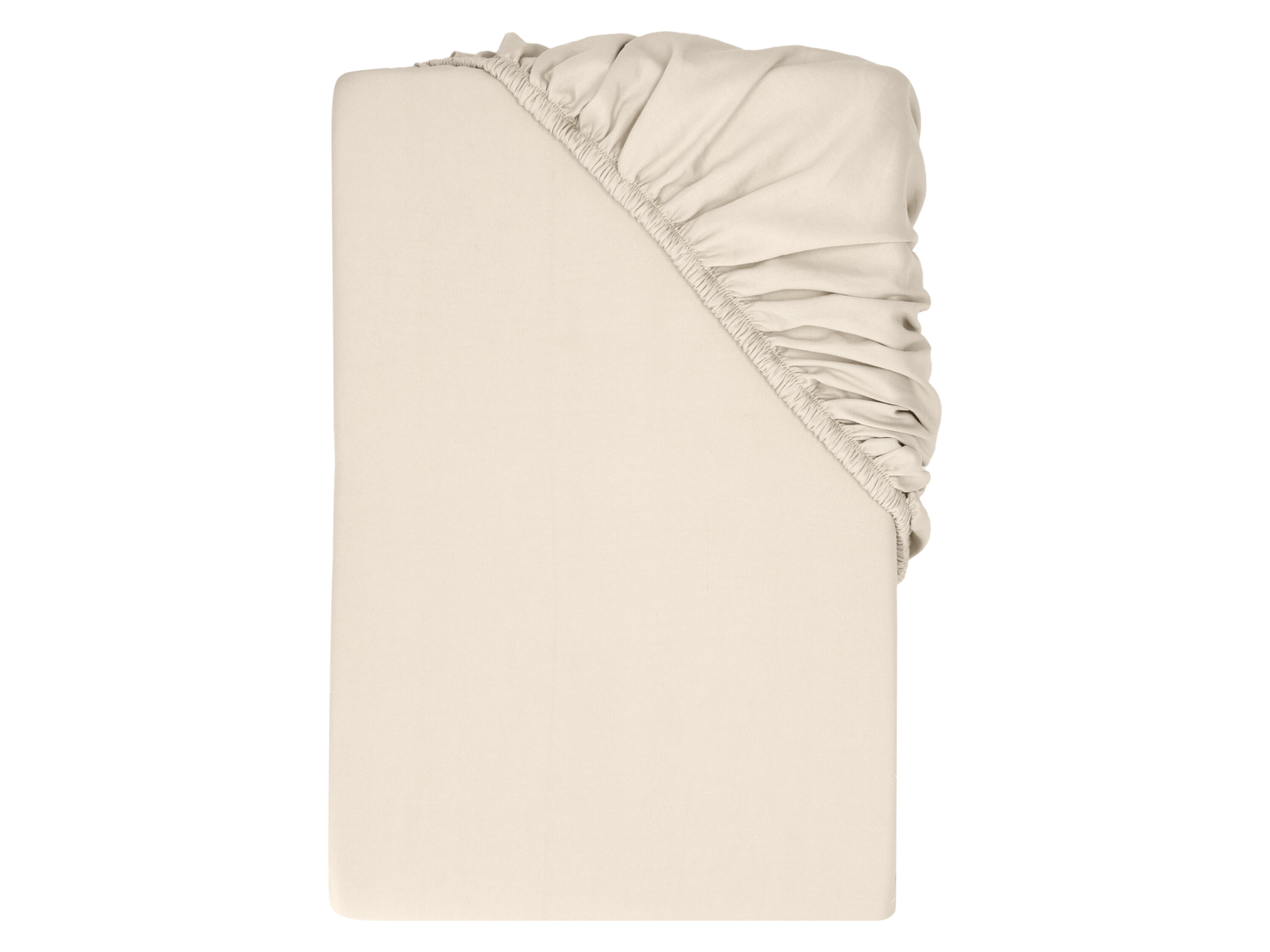 LIVARNO Satijnen hoeslaken 140-160 x 200 cm (Beige) - 4052916948316
