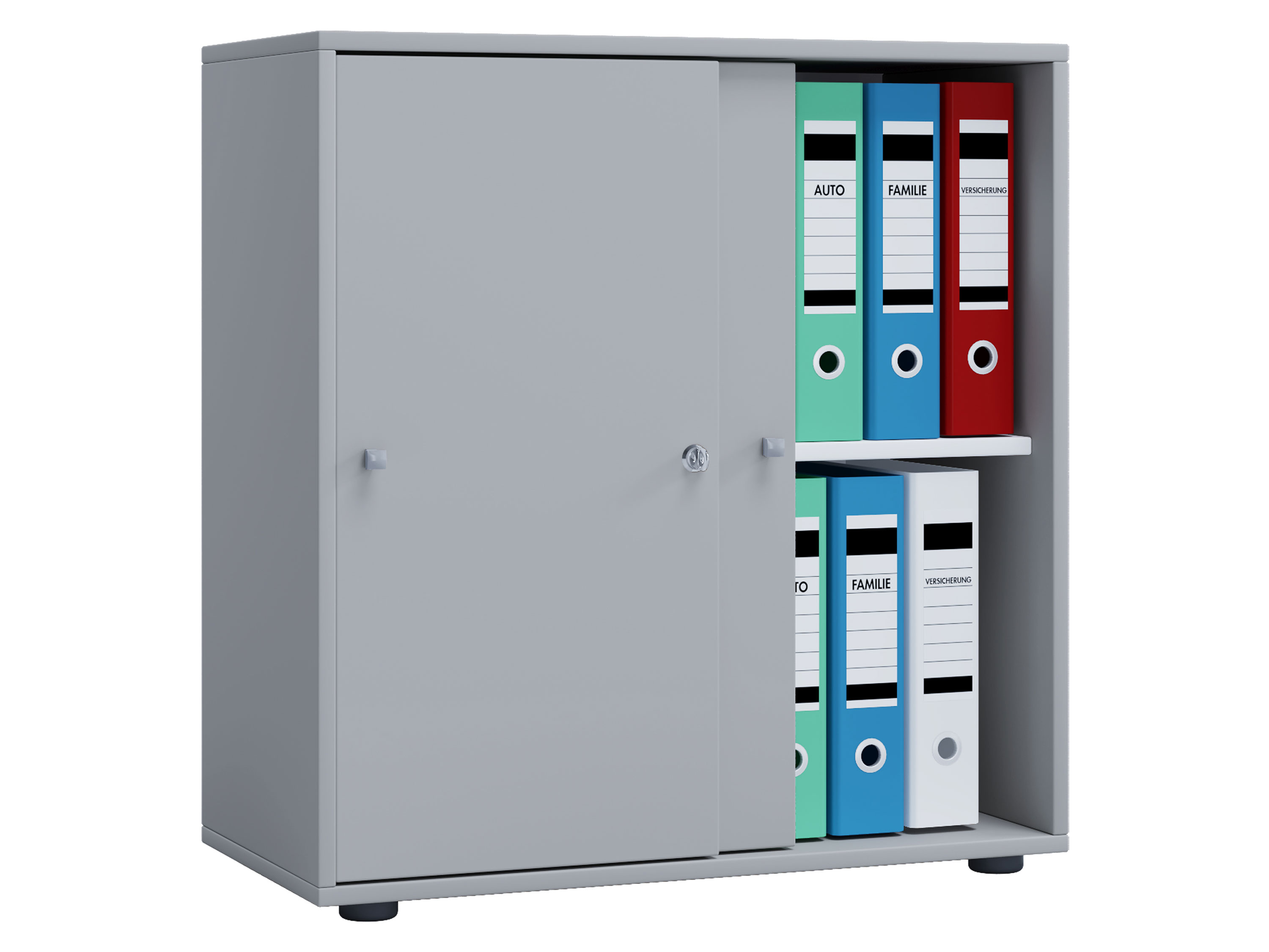 VCM Kast Lona (Schuifdeuren, Grijs, L) - 4051814371097