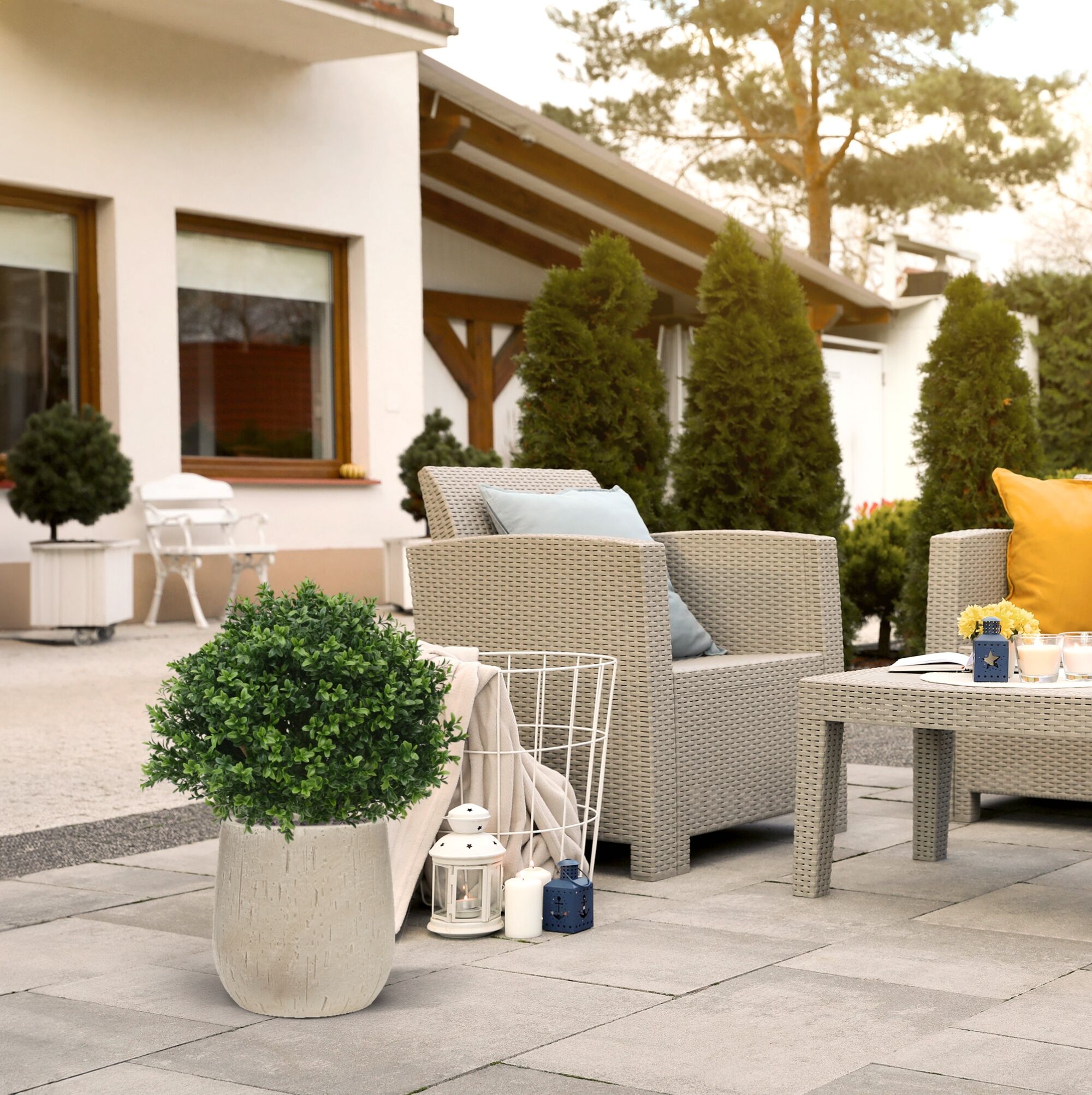 Buxus bol deluxe kunstplant N 40cm - UV bestendig - 8718719440551