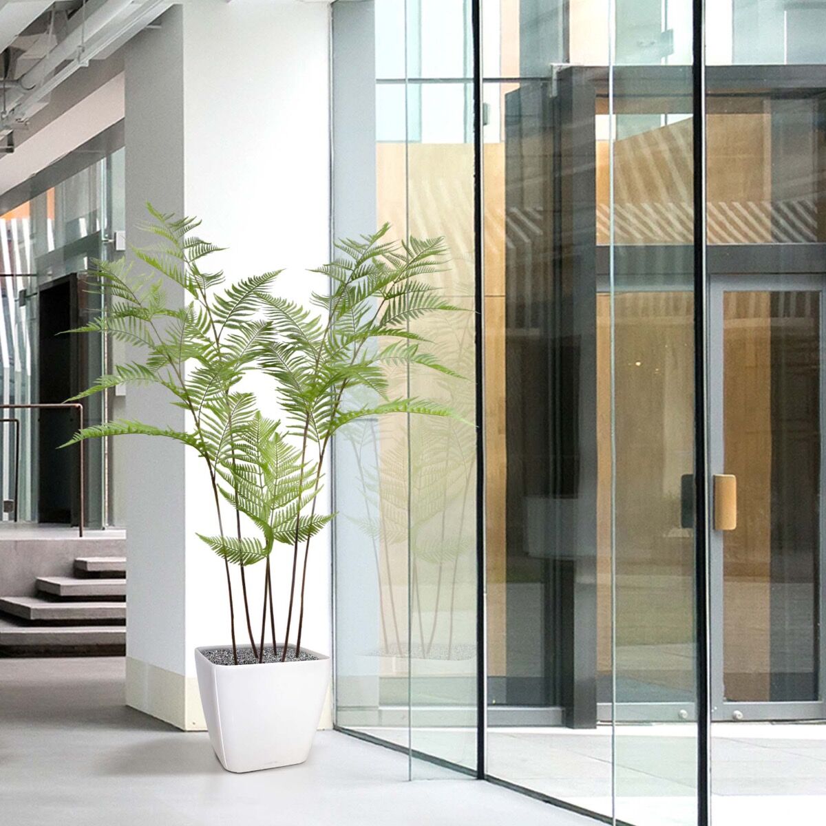 Bosvaren kunstplant XL 140cm - 8720039972421