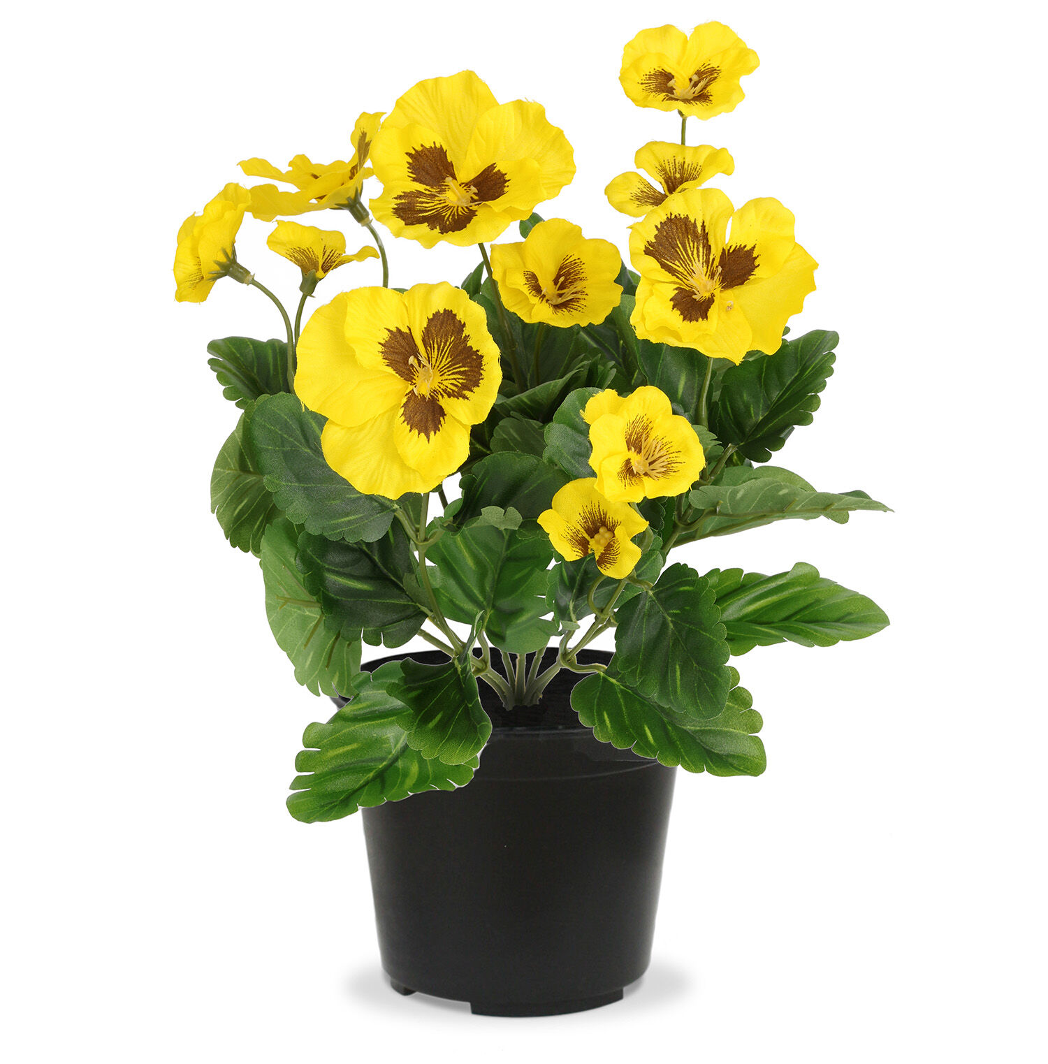 Viool kunstplant 25cm geel in kweekpot - 8721264104878