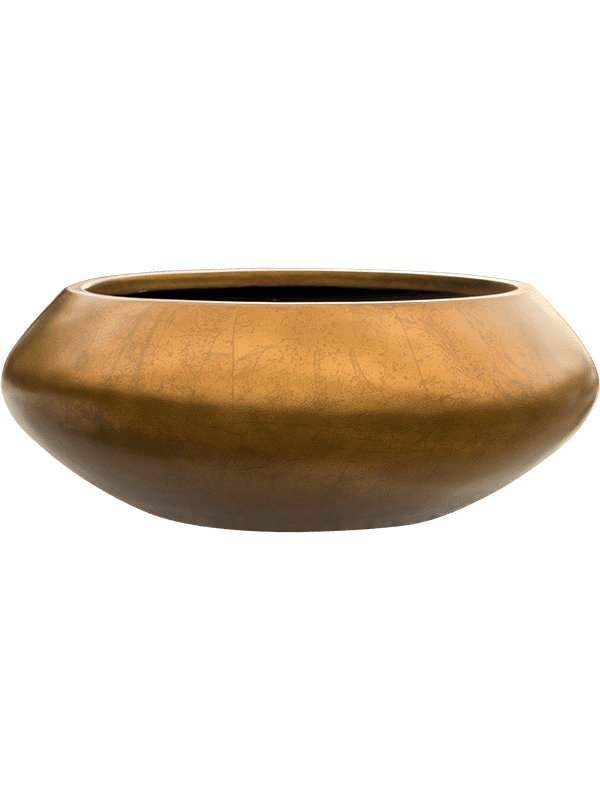 Baq Metallic Silver leaf Bowl Ufo Matt Honey, 40x15cm - 8718233316417