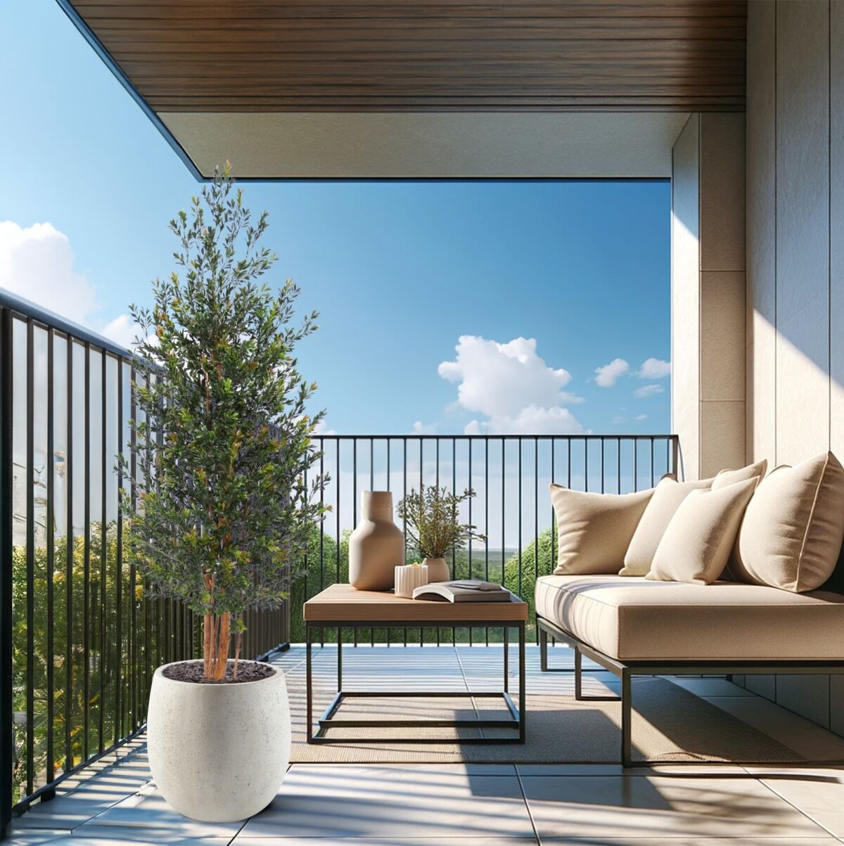 Kunst Buxus Haagplant 165cm Groen/rood - 8720039976979