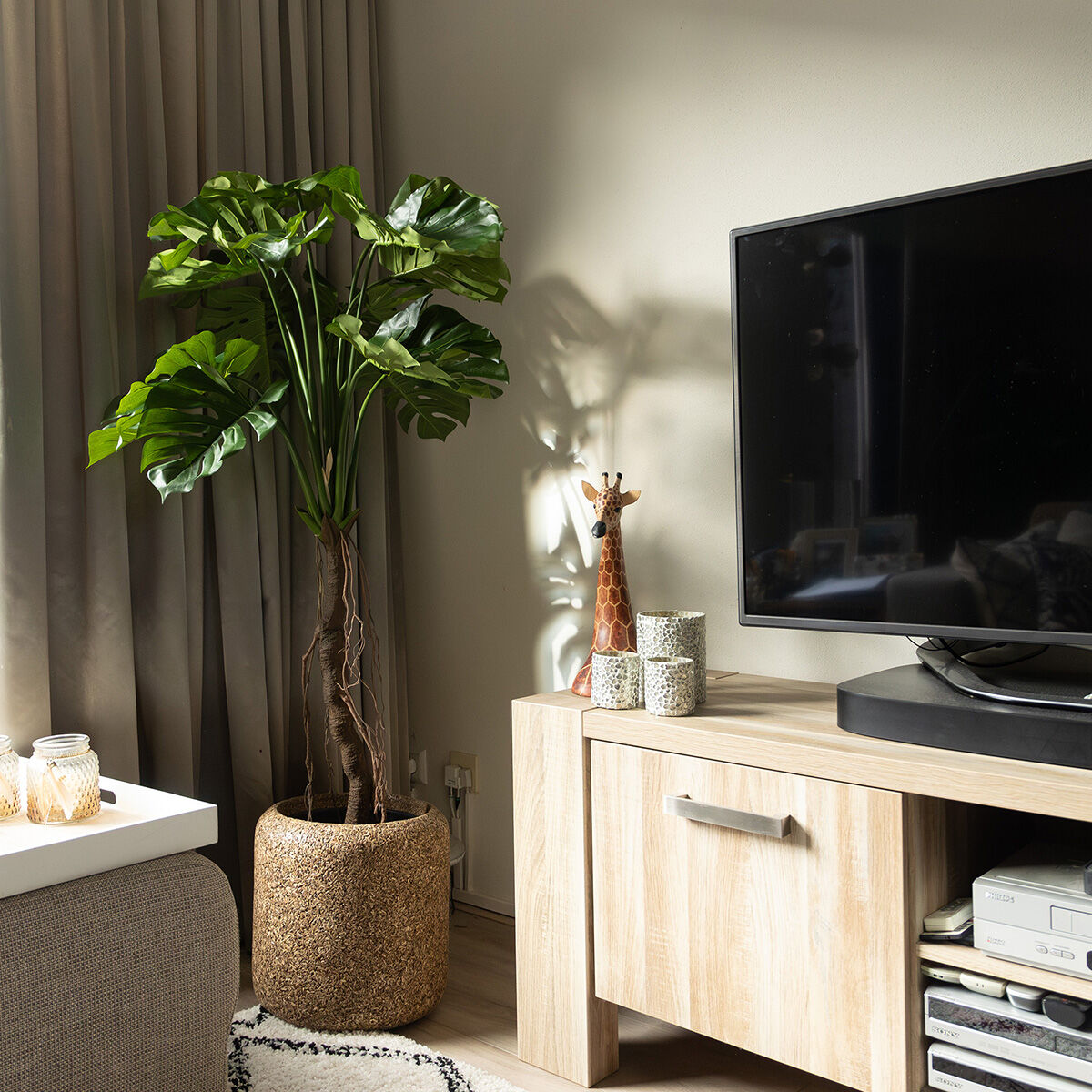 Monstera Deluxe Kunstboom op stam 130cm - 8720039975873