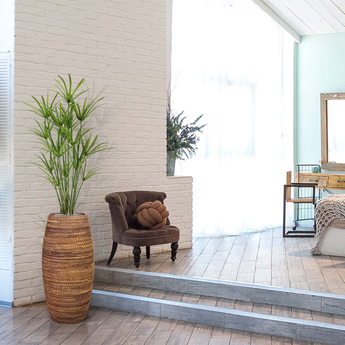 Papyrus deluxe kunstplant 135cm - 8718719441015