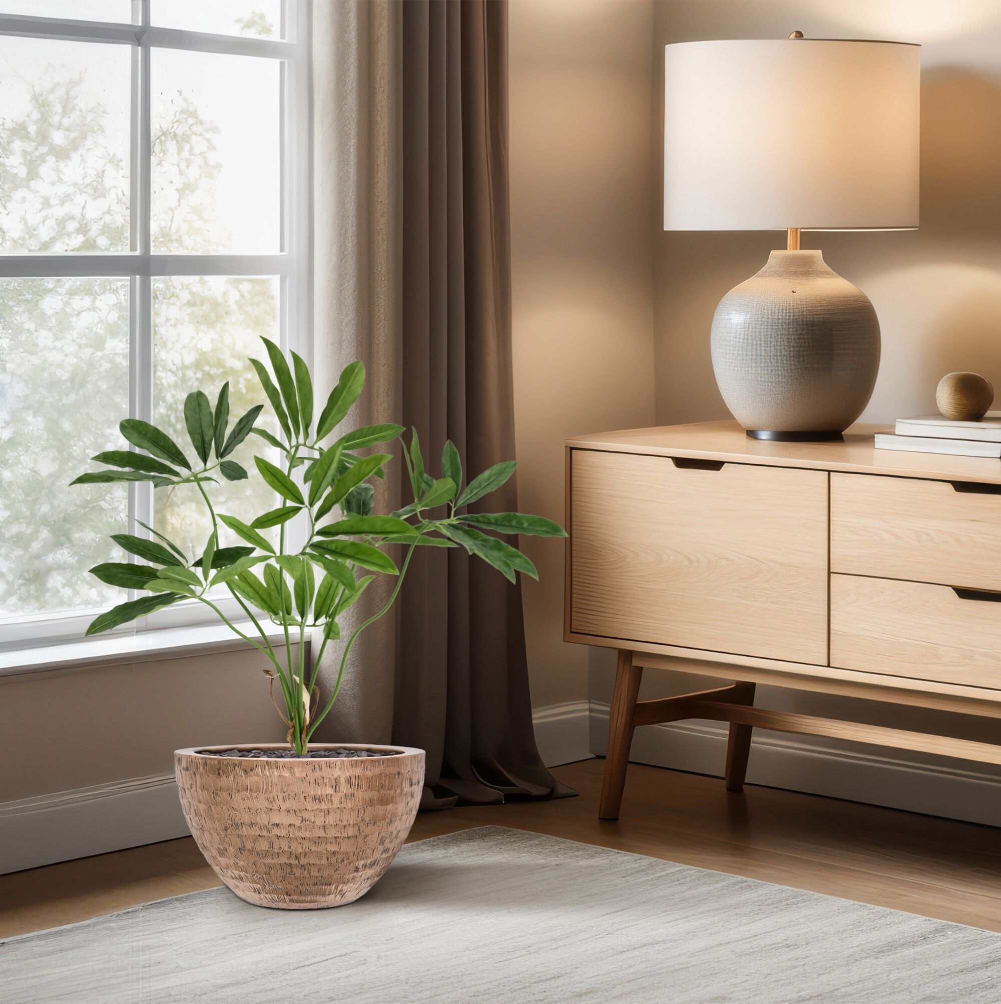 Philodendron Fun Bun Kunstplant 80cm Deluxe - 8720039979550