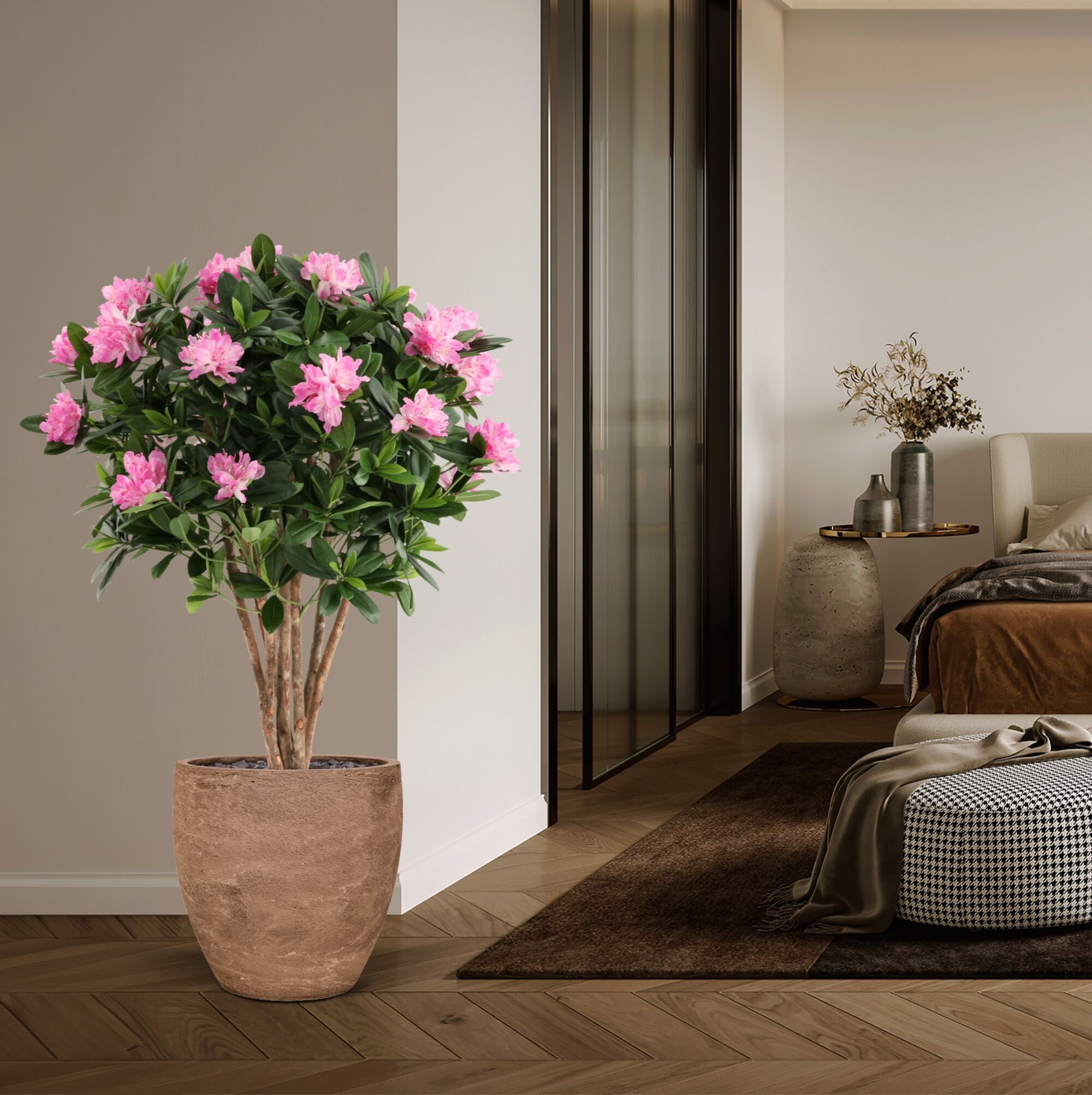 Rhododendron Kunstplant Deluxe 115cm Paars - 8720039979536