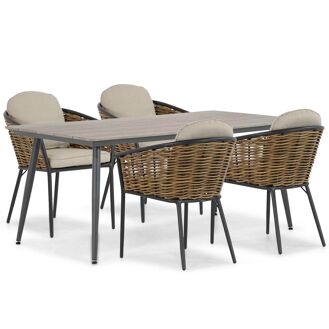 Lifestyle Nice/Matale 180 cm dining tuinset 5-delig - 7434235226257