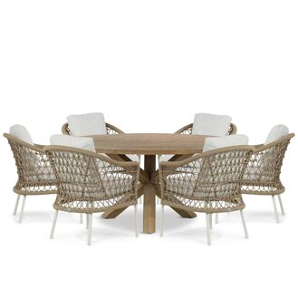 Coco Bali/Sand City 160 cm dining tuinset 7-delig - 7434219973979