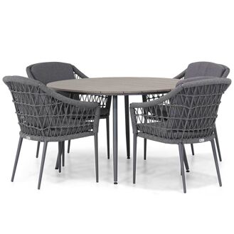 Coco Dalice/Matale 125 cm rond dining tuinset 5-delig - 7434228284264