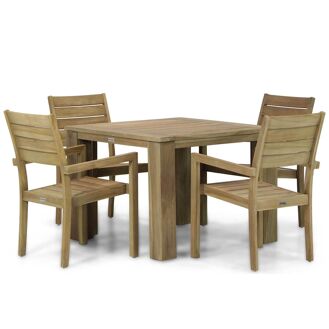 Garden Collections Liverpool/Brighton 100 cm dining tuinset 5-delig - 7423617580568