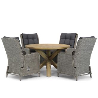 Garden Collections Kingston/Sand City 120 cm rond dining tuinset 5-delig - 7423638883877