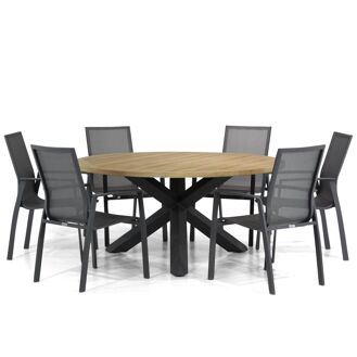 Lifestyle Ultimate/Rockville 160 cm rond dining tuinset 7-delig - 7423615594550