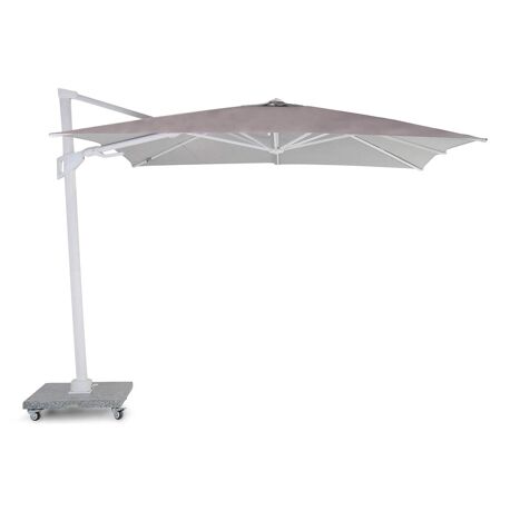 Santika Belize Deluxe parasol 300 cm x 300 cm white frame/ grey fabric - 7423600258252