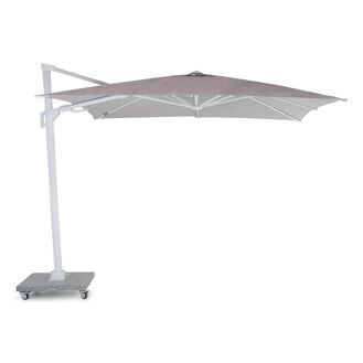 Santika Belize Deluxe parasol 300 cm x 300 cm white frame/ grey fabric - 7423600258252