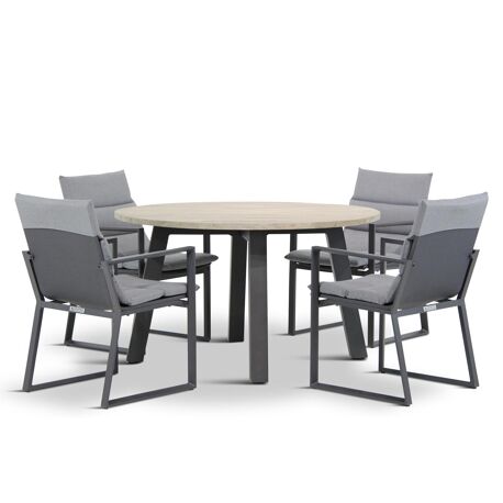 Lifestyle Treviso/Derby 130 cm dining tuinset 5-delig - 7435147541537