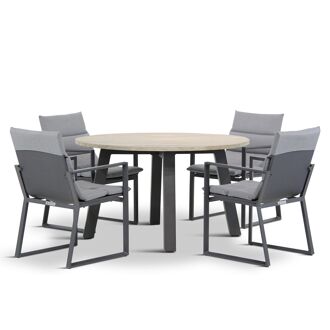 Lifestyle Treviso/Derby 130 cm dining tuinset 5-delig - 7435147541537